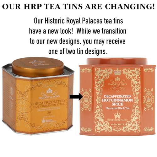Cup of Harney & Sons decaf hot cinnamon spice tea ready to enjoy.
