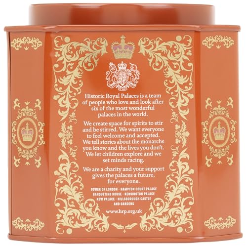 Packaging from Harney & Sons Historic Royal Palaces collection signaling premium tea.