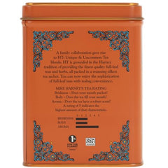 Steeping Harney and Sons Hot Cinnamon Sunset releases citrus and spice aroma.