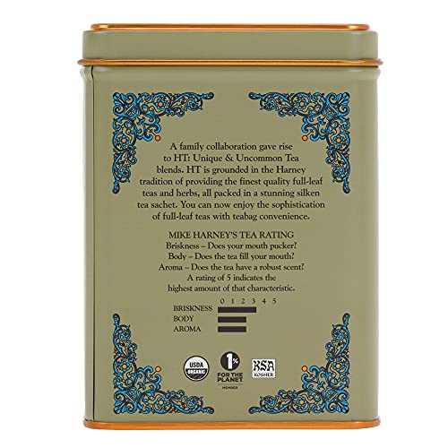 Harney & Sons HT organic blend with apple, beetroot, and lemongrass for flavor.