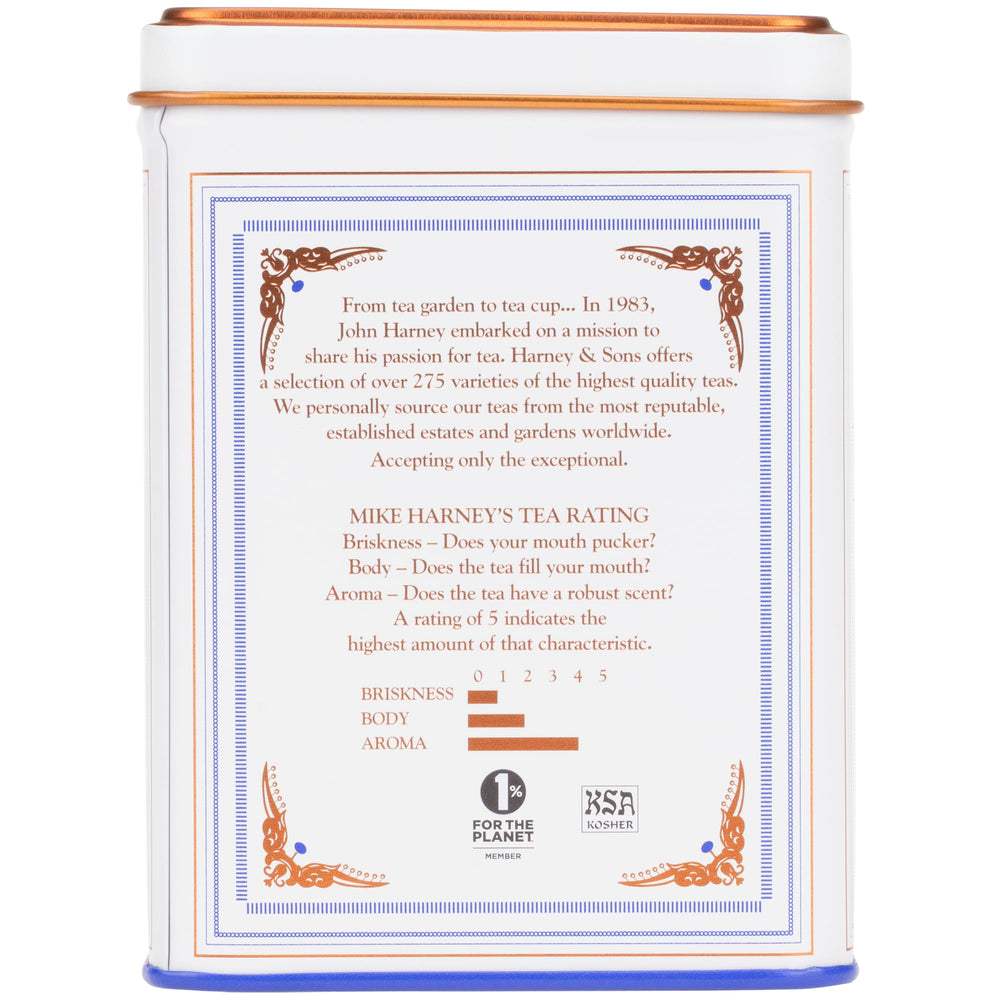 Cup with Paris tea steeping, revealing vanilla caramel and bergamot aroma.