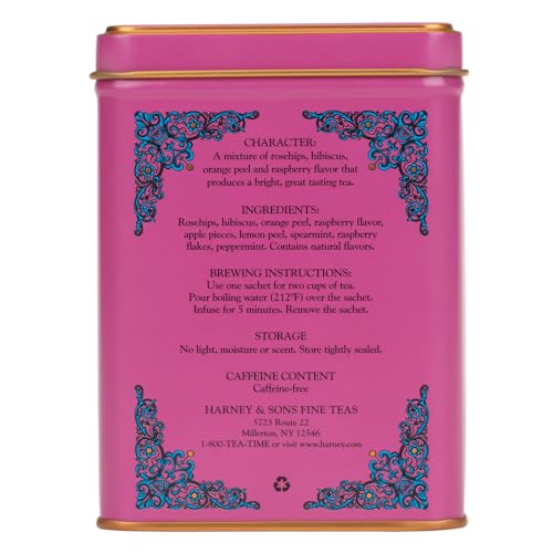 Hot or iced serving of Raspberry Herbal tisane with a lively berry aroma.