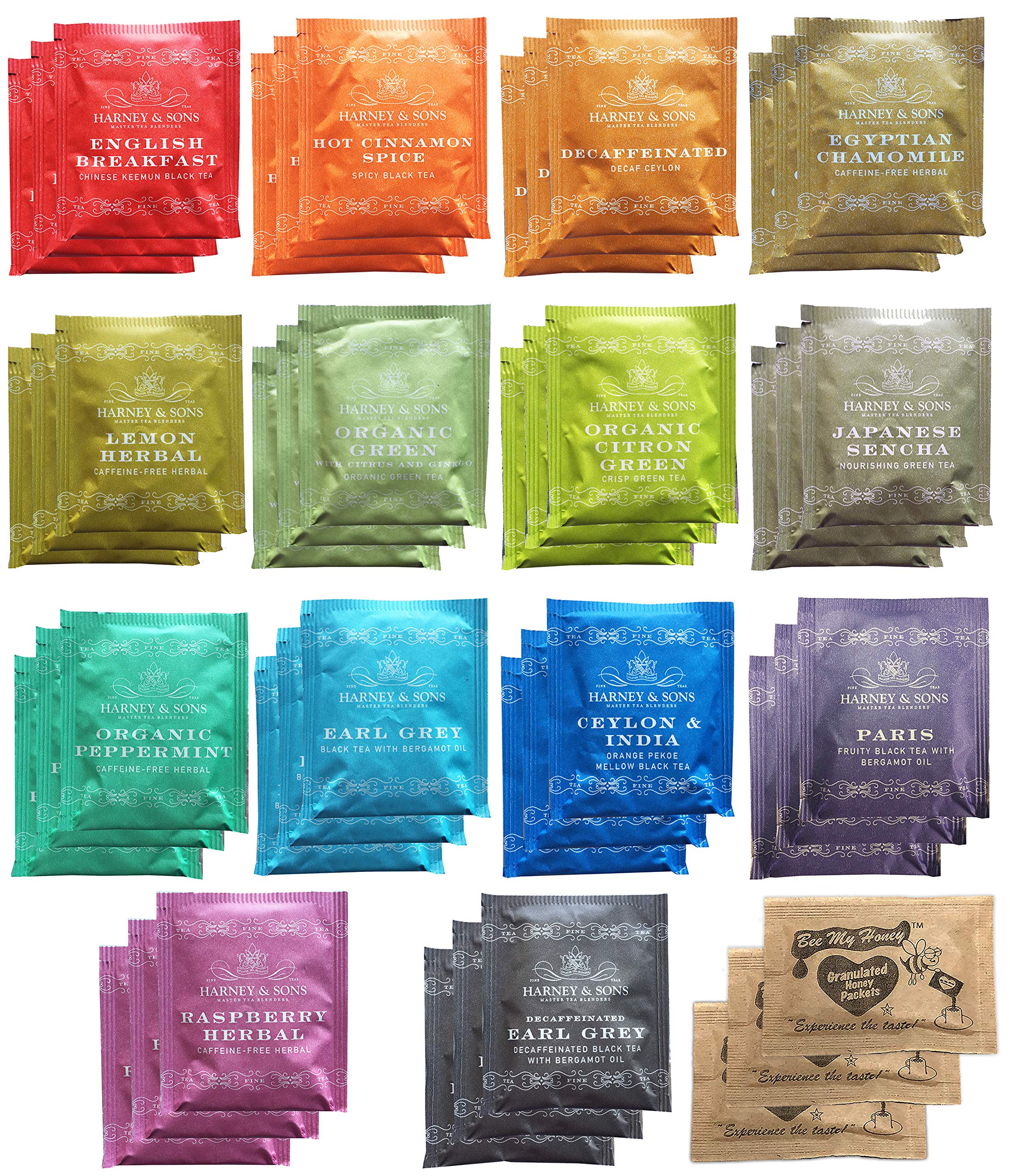Harney & Sons tea sampler with honey crystals for gifting and everyday tasting