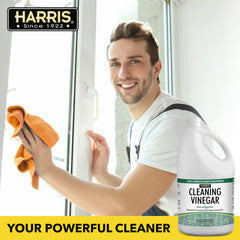 HARRIS Cleaning Vinegar easy pour funnel included for simple dilution.