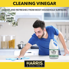 HARRIS Cleaning Vinegar label highlights eucalyptus freshness.