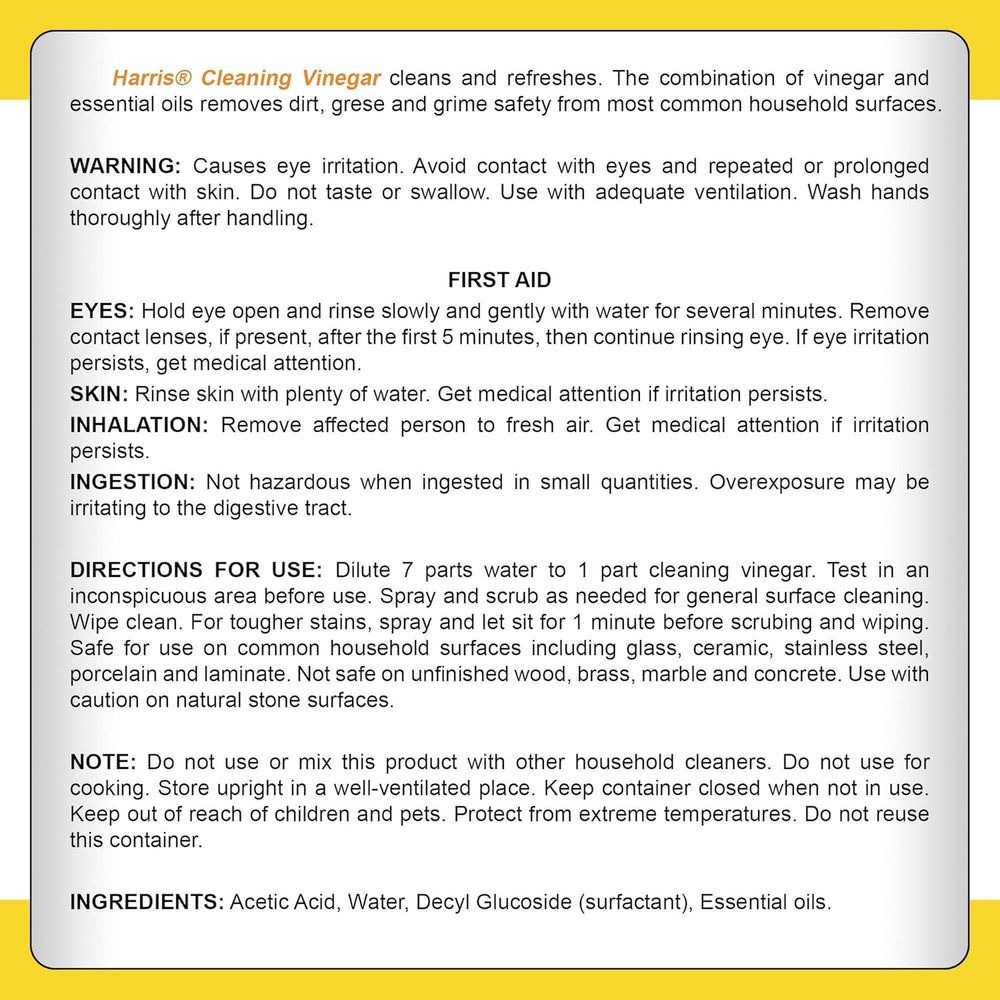 HARRIS concentrated formula ready to dilute for customizable cleaning strength.