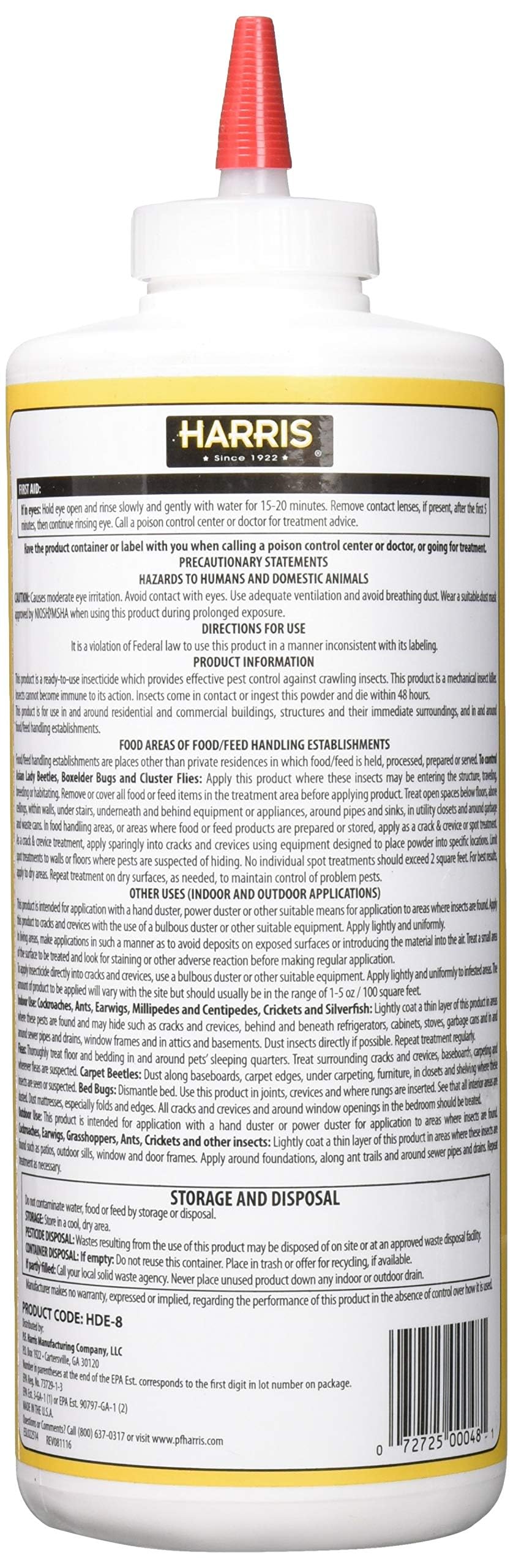 HARRIS HDE-8 yellow packaging front.