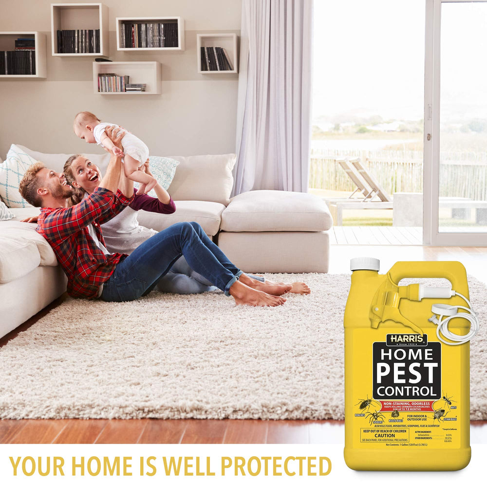 Harris Home Insect Killer targets multiple pests like stinkbugs and moths.