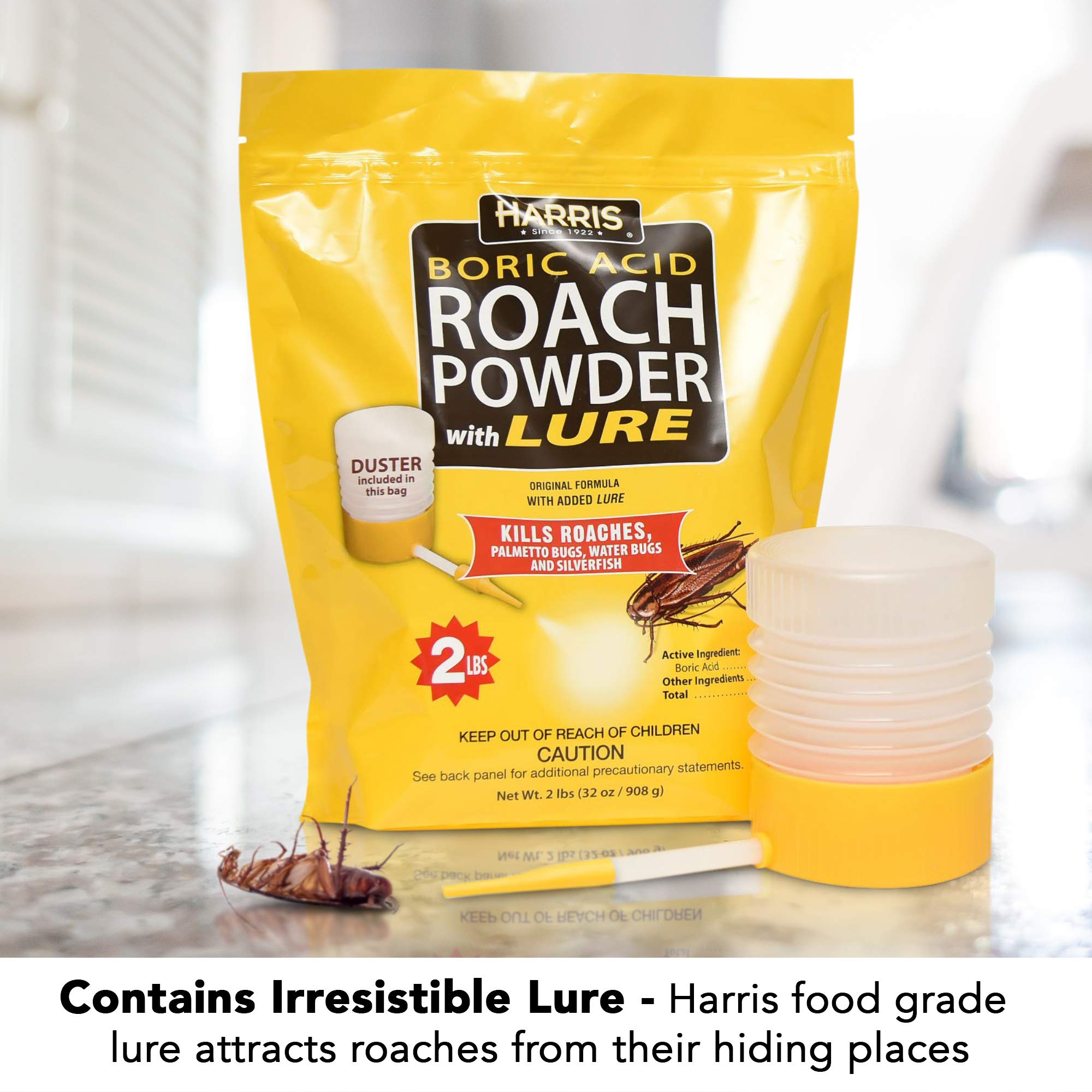 HARRIS made in USA label on pest control powder