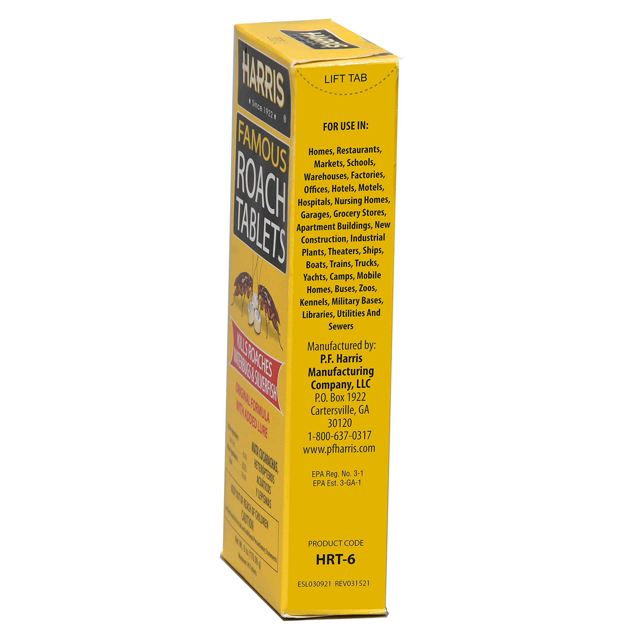 HARRIS Roach Tablets six-ounce box ideal for treating multiple rooms.