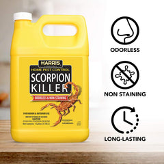 HARRIS Scorpion Killer odorless formula protects fabrics during application.