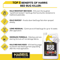 HARRIS indoor use bed bug spray suitable for rooms and living areas