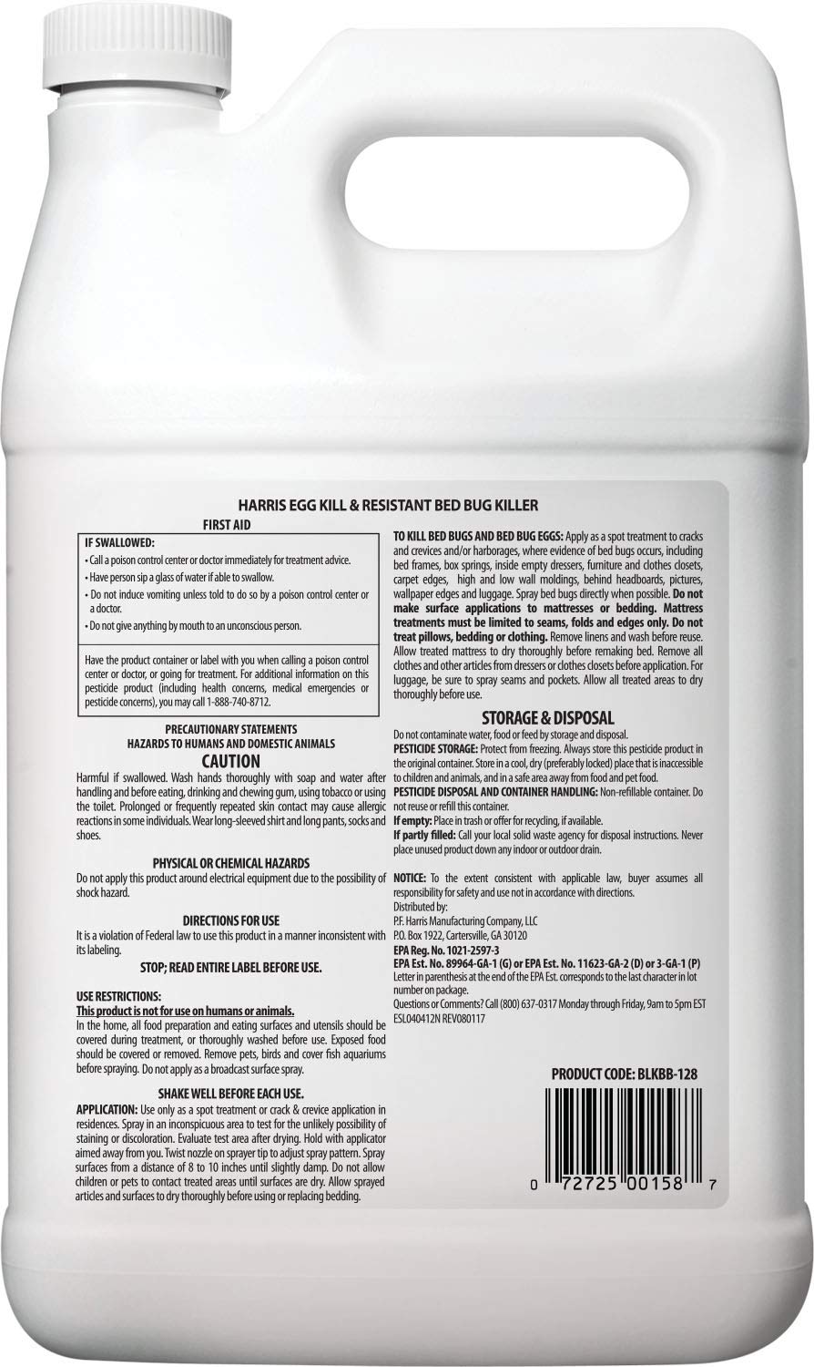 HARRIS formula effective against pyrethroid resistant bed bug strains