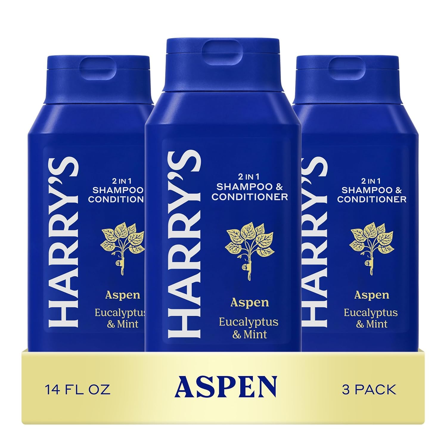 Harry's 2-in-1 Aspen bottle for gentle cleansing and hydration.