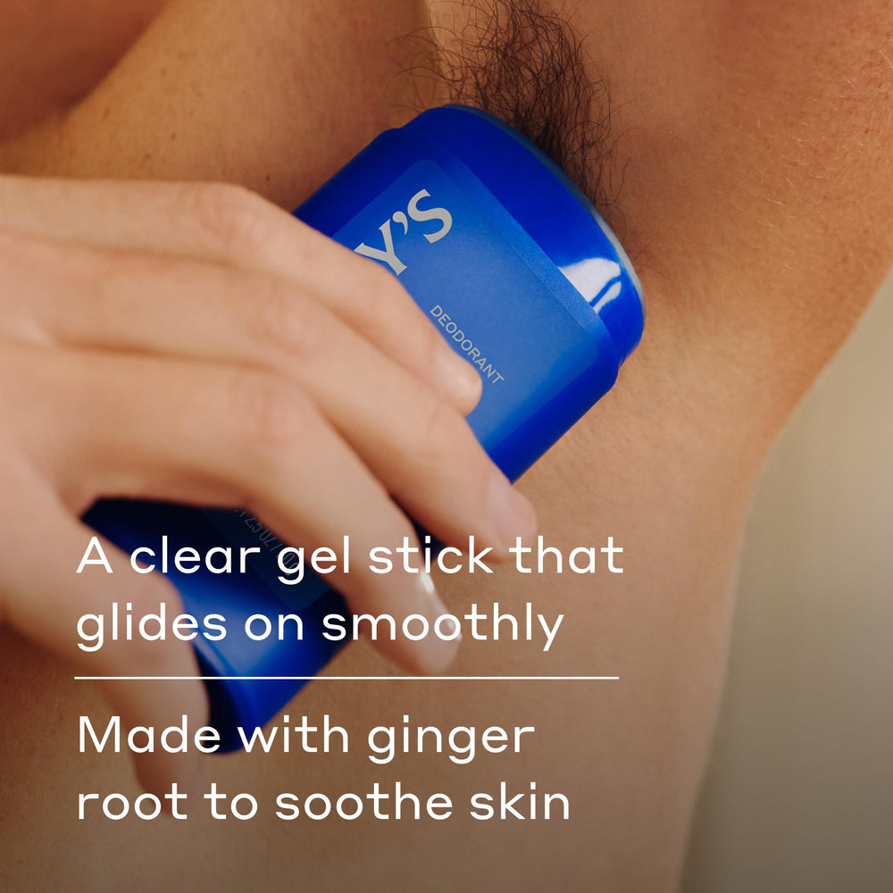 Ginger root detail highlighting soothing component in Harry's formula