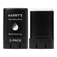 Harry's Anti-Shine Stick on forehead, nose, and chin for oil absorption