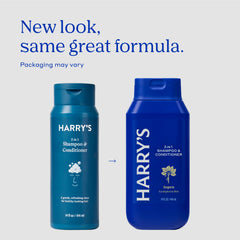 Harry's Aspen scent bottle close-up with eucalyptus and mint notes.