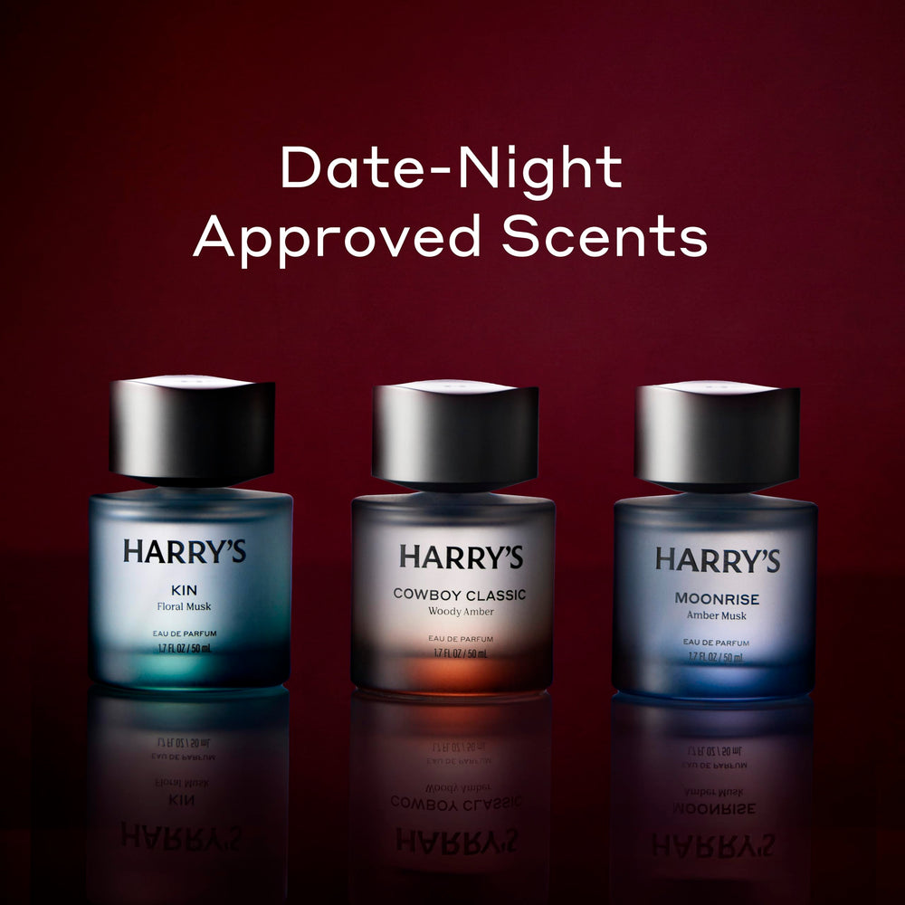 Harry's Cowboy Classic scent notes: musk, leather, patchouli for lasting depth