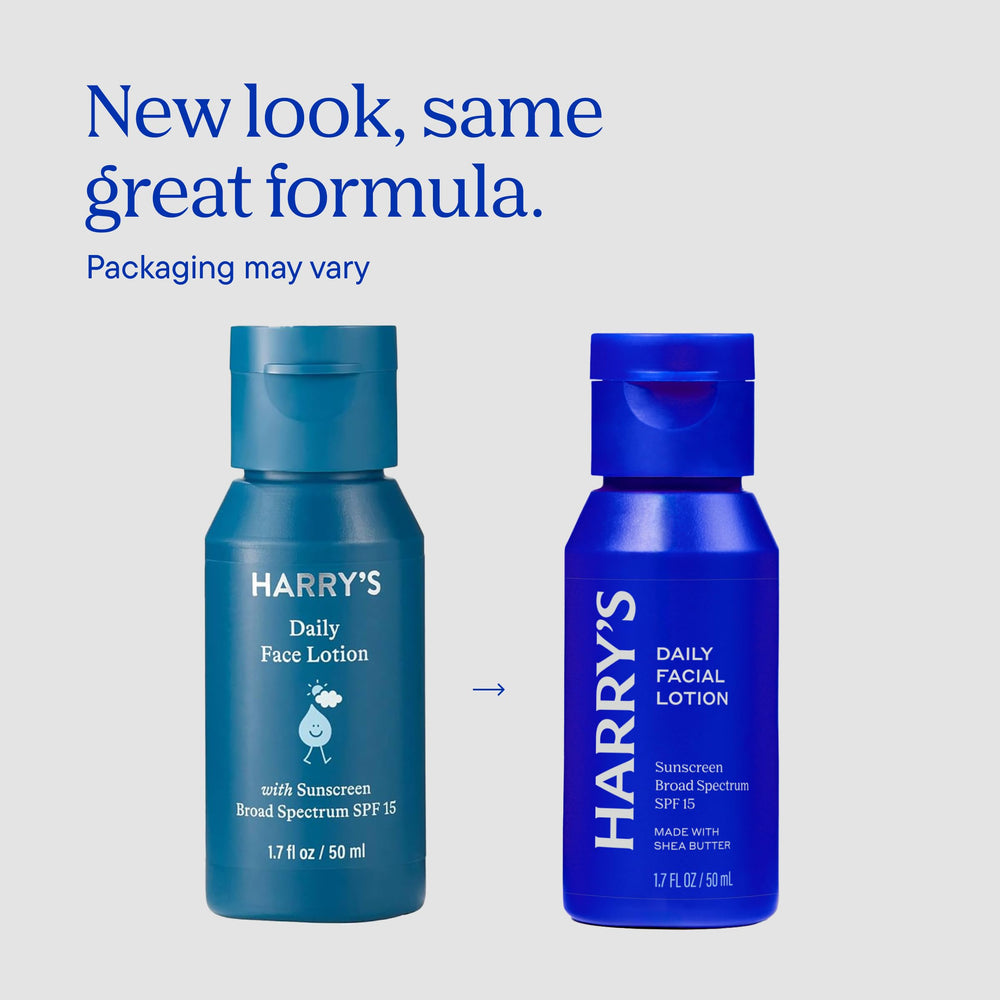 Close-up of Harry's lotion being held to show travel size.