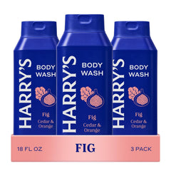 Harry's Fig Body Wash bottle with rich lather for daily cleansing.