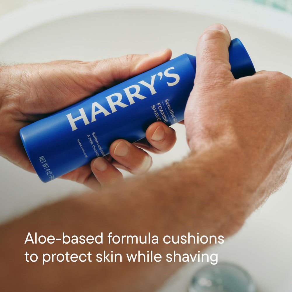 Harry's 3-pack packaging shown for value and convenience.