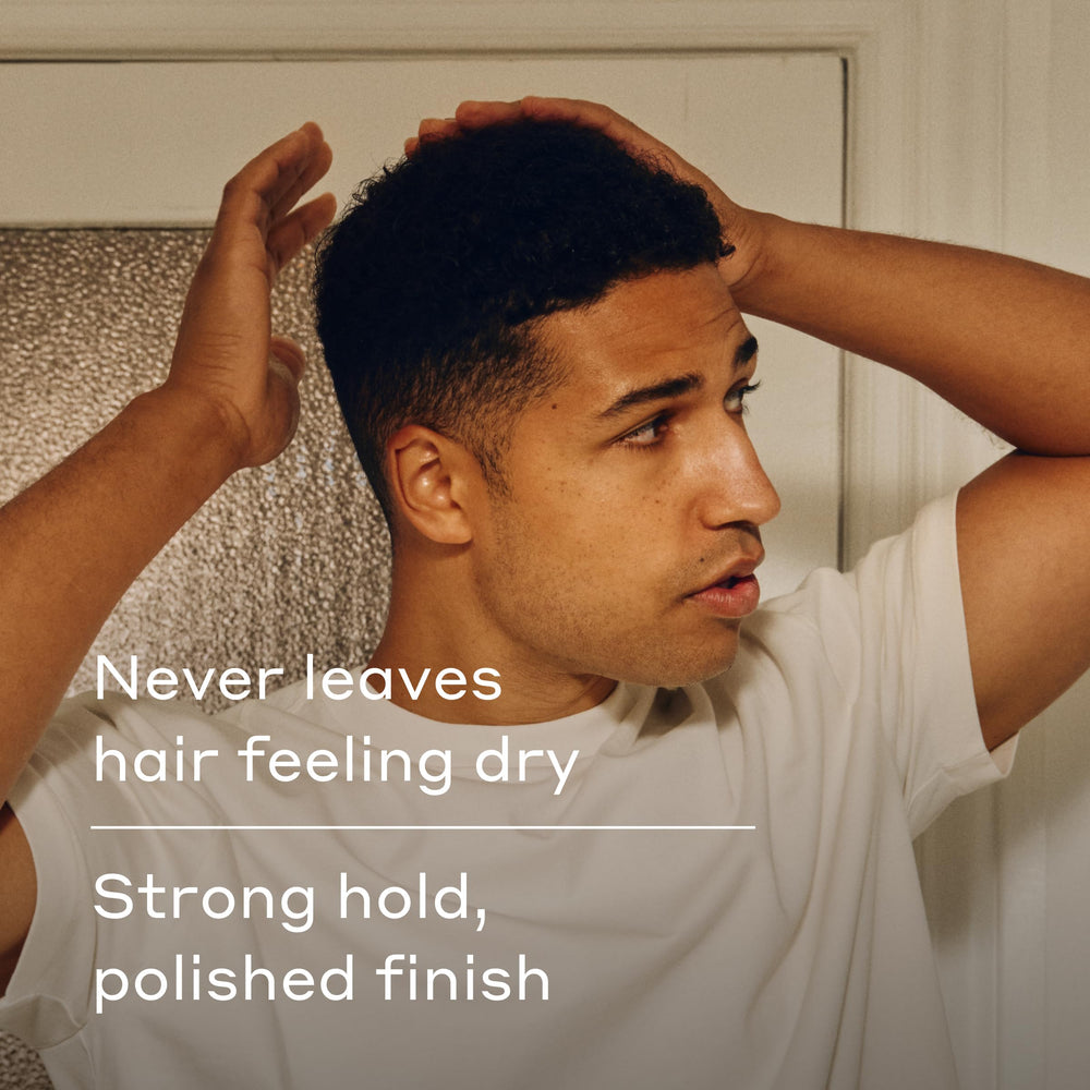 Harry's hair gel lemon-herb scent adds a refreshing note.