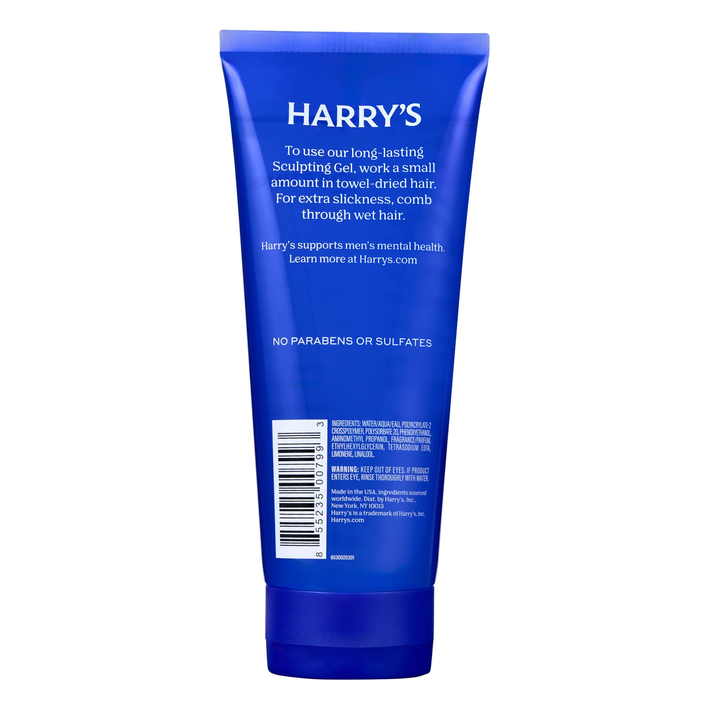 Harry's styling tips image shows towel-dried hair ready for product.