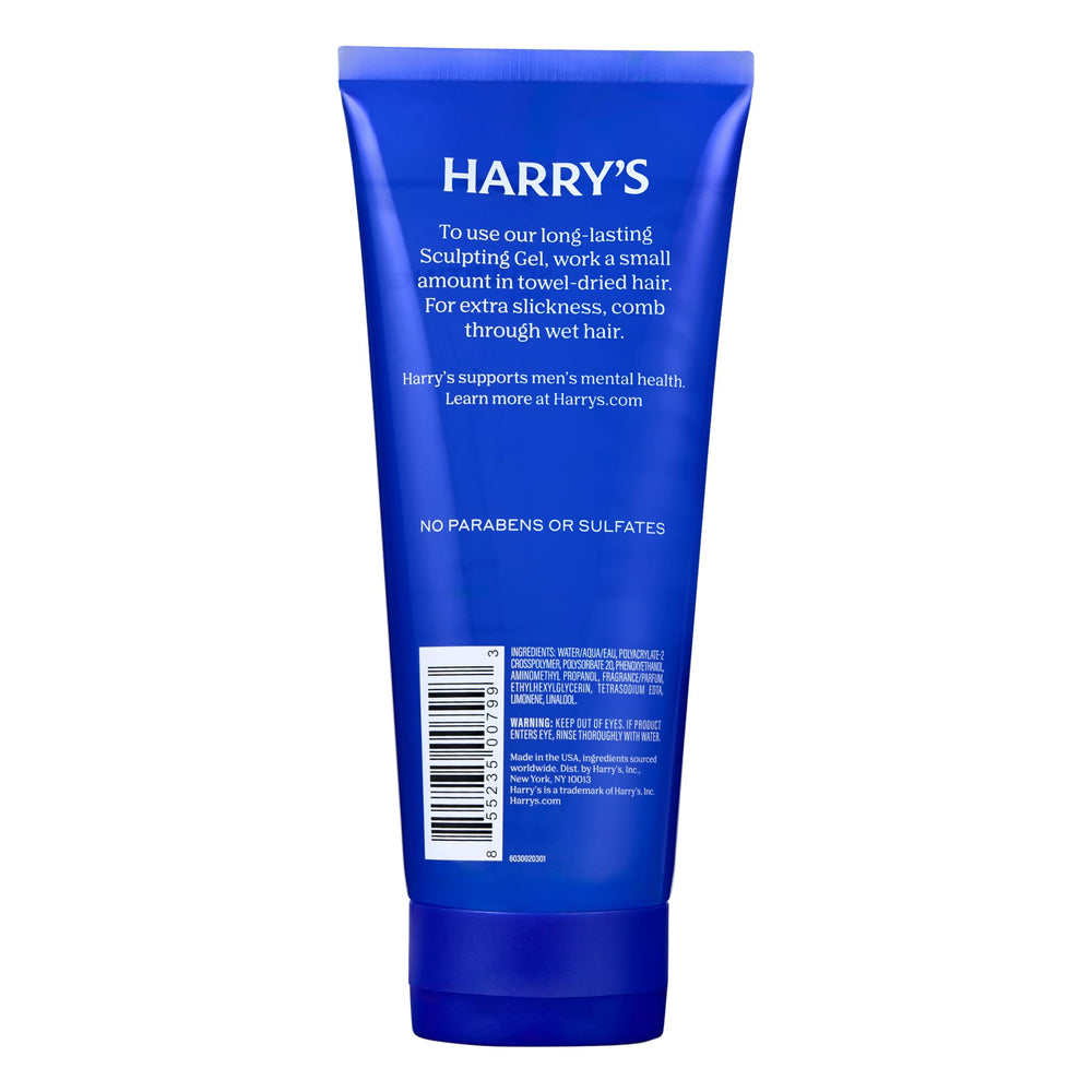 Harry's styling tips image shows towel-dried hair ready for product.