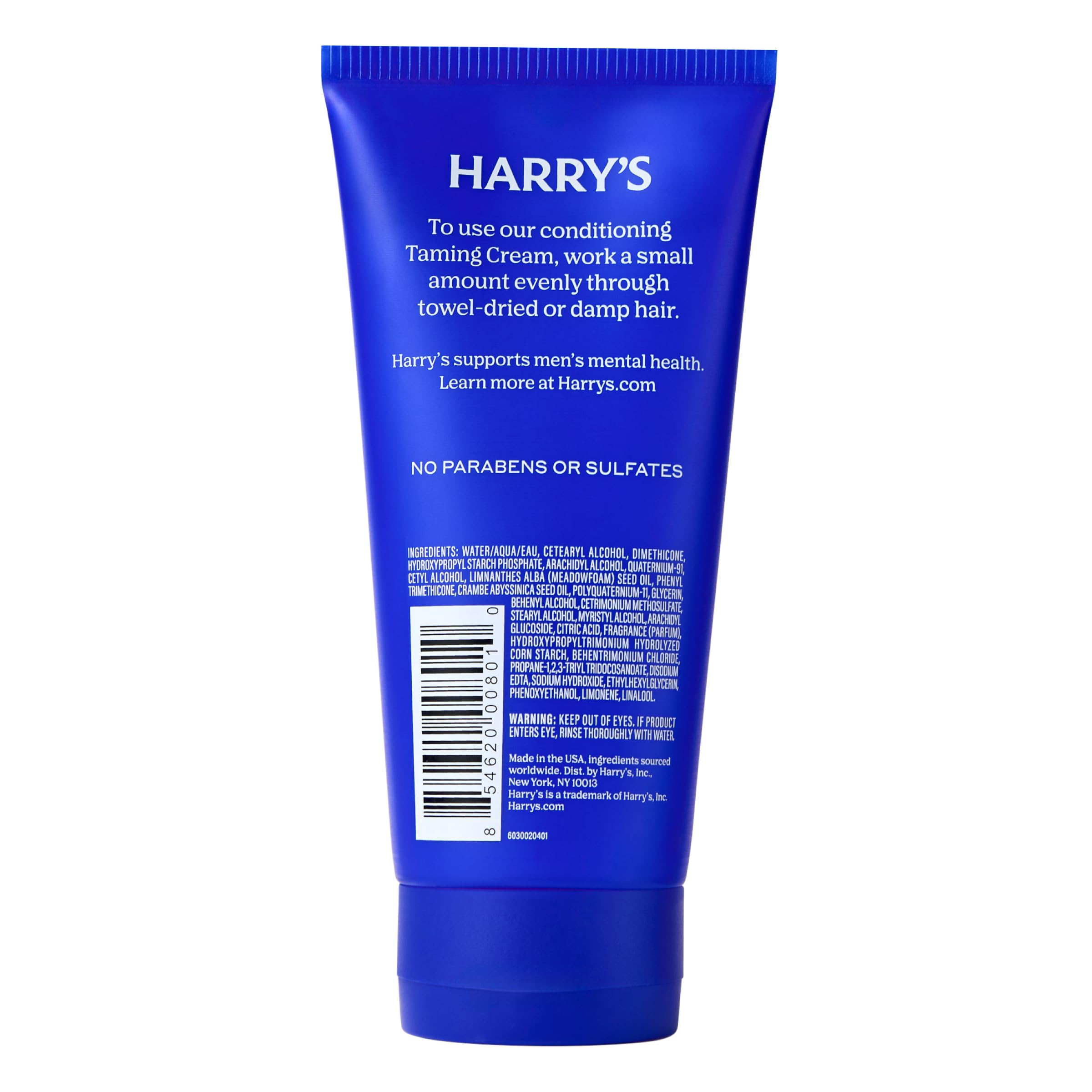 Harry's Hair Taming Cream 3-pack displayed for grooming kit.