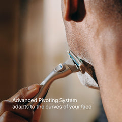 Harry's Plus Advanced Pivoting System adapts to facial contours for comfortable daily shaves