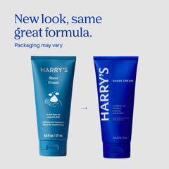 Harry's Shave Cream aloe-eucalyptus bottle highlighting soothing hydration.