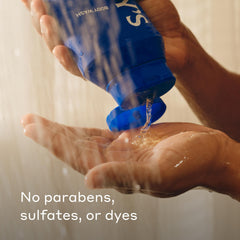 Harry's Spring body wash splash captures refreshing scent and cleansing action.