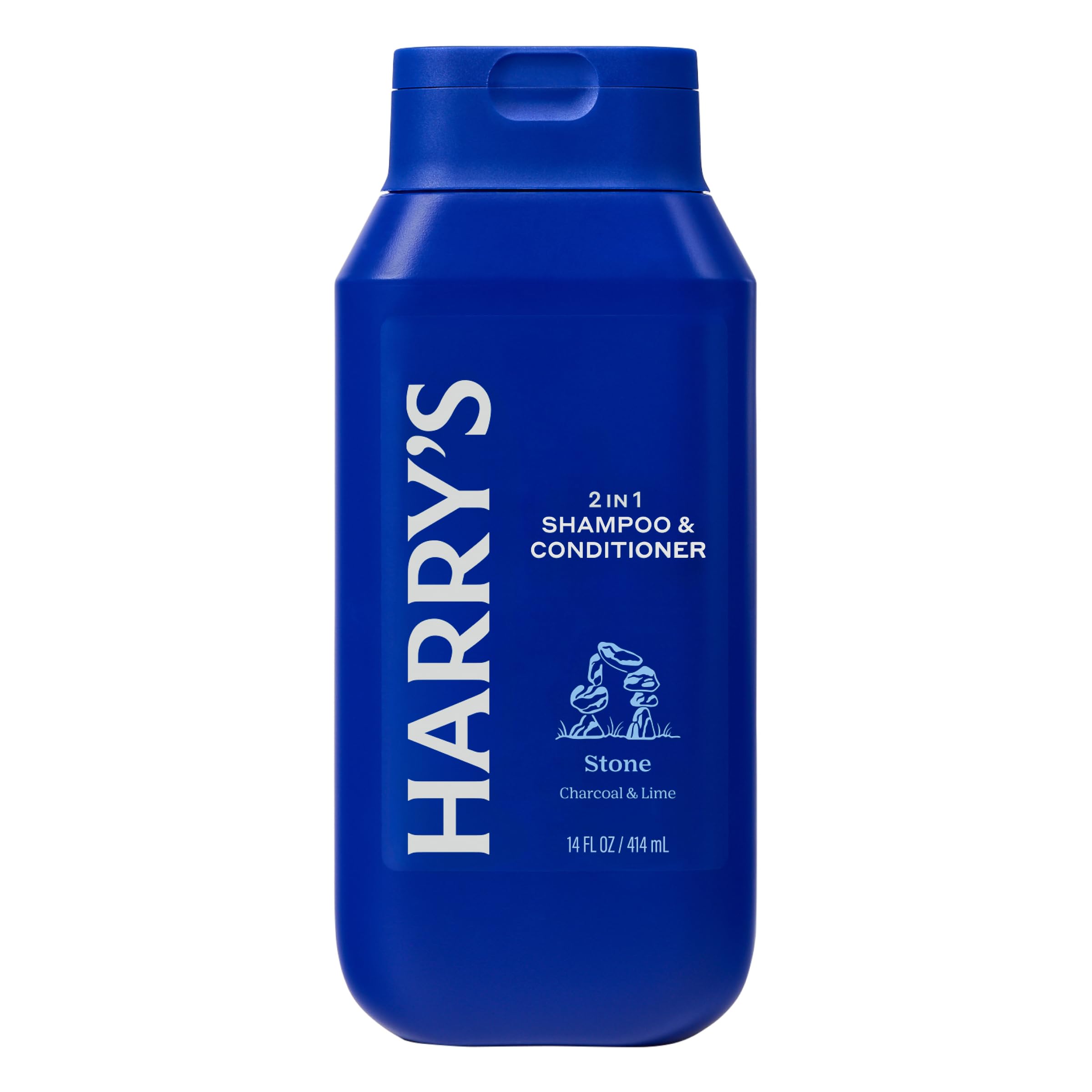 Harry's Stone 2 in 1 bottle side label emphasizes sulfate-free formula.