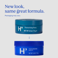 Harry's Texturizing Putty hands application demonstrates malleable hold for reshaping
