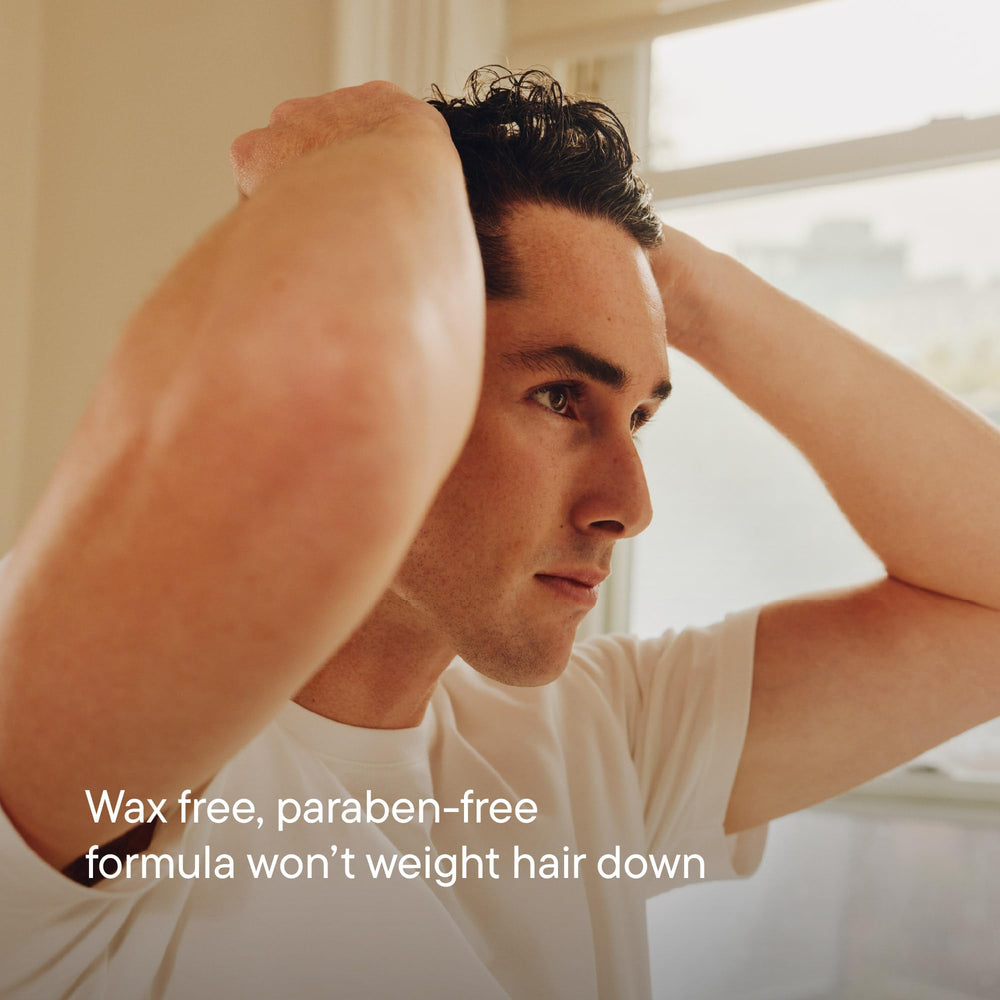Harry's Weightless Volumizing Cream full-look after styling shows natural, touchable volume.