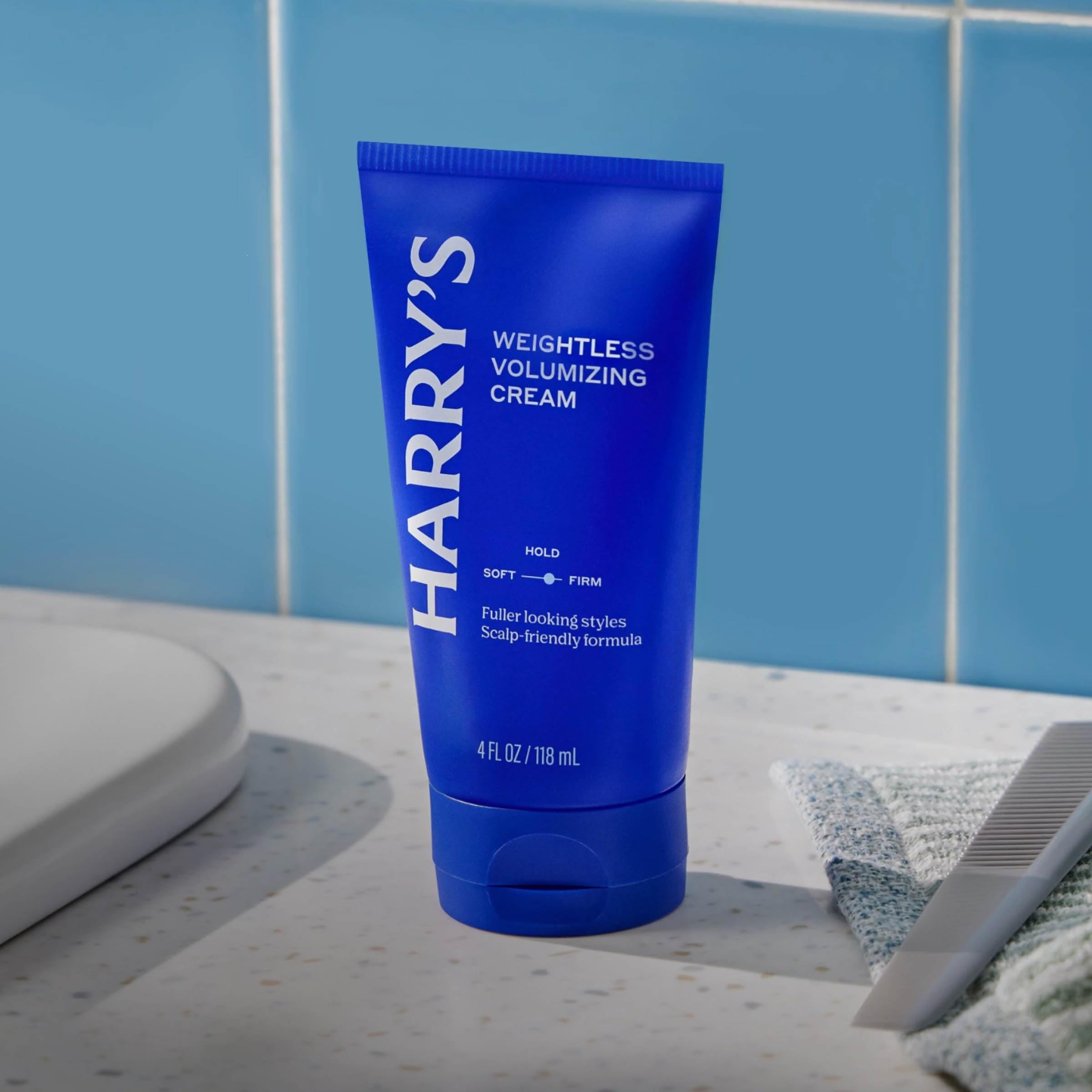 Harry's Weightless Volumizing Cream soft-finish delivers a polished, non-greasy appearance.
