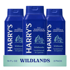 Harry's Wildlands shampoo bottle for all hair types.