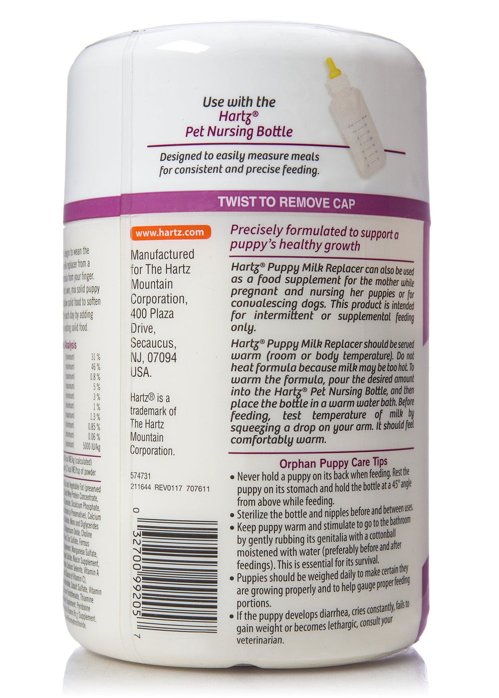 Hartz calcium pour chiots, soutien des os solides.