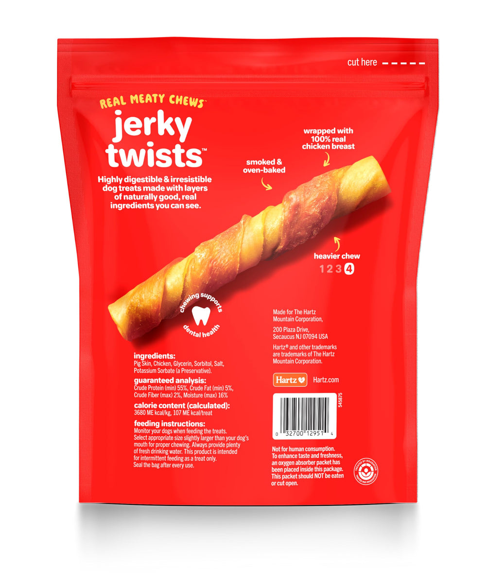 Hartz Oinkies porkalicious cross-section showcases real ingredients and chewy texture