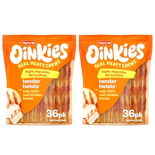 Hartz Oinkies rawhide-free dog treats support easy digestion