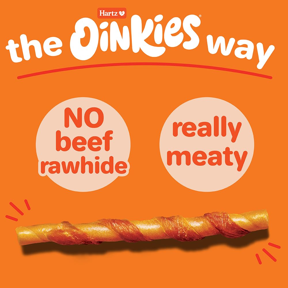 Hartz Oinkies senior-friendly chews suit older dogs' gentler chewing