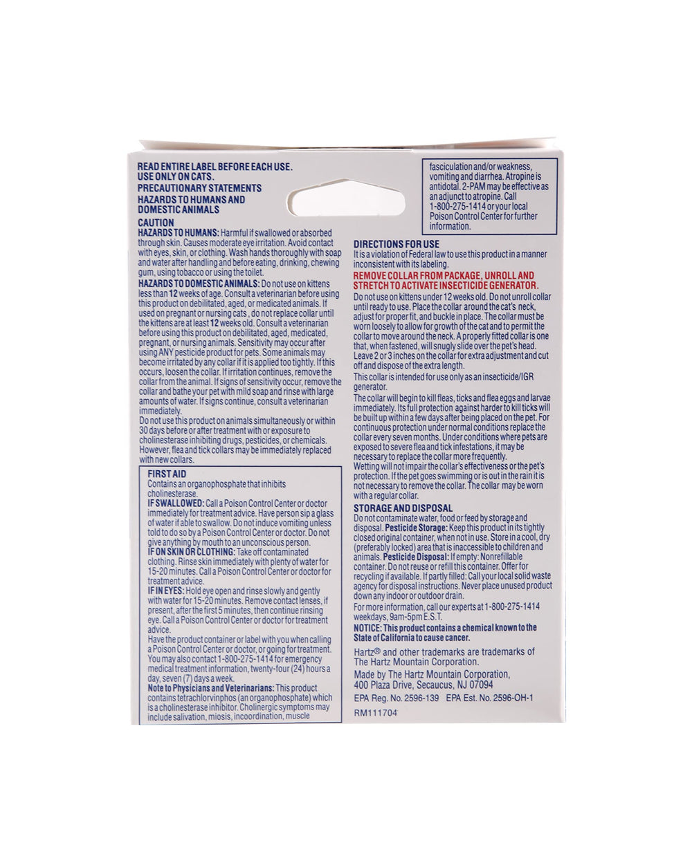 Close-up of Hartz UltraGuard Pro stopping fleas and ticks on a cat