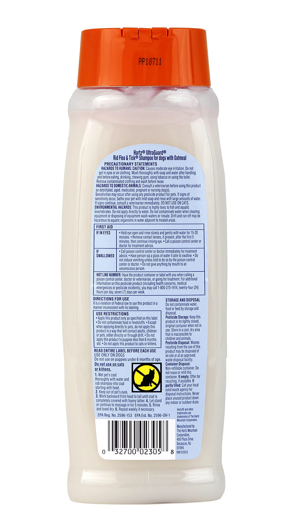Hartz UltraGuard Rid Oatmeal ingredient closeup highlighting soothing properties