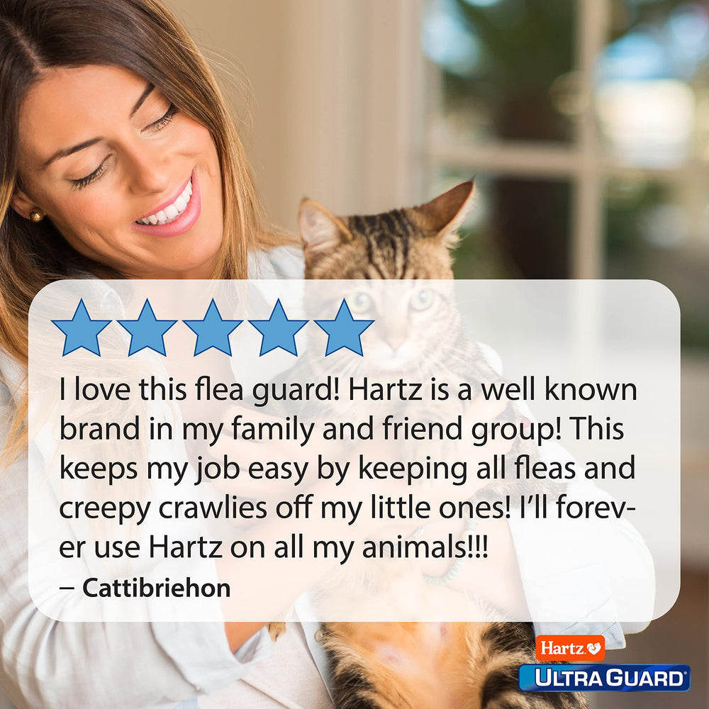 Hartz UltraGuard recommended for cats weighing 5 pounds and over