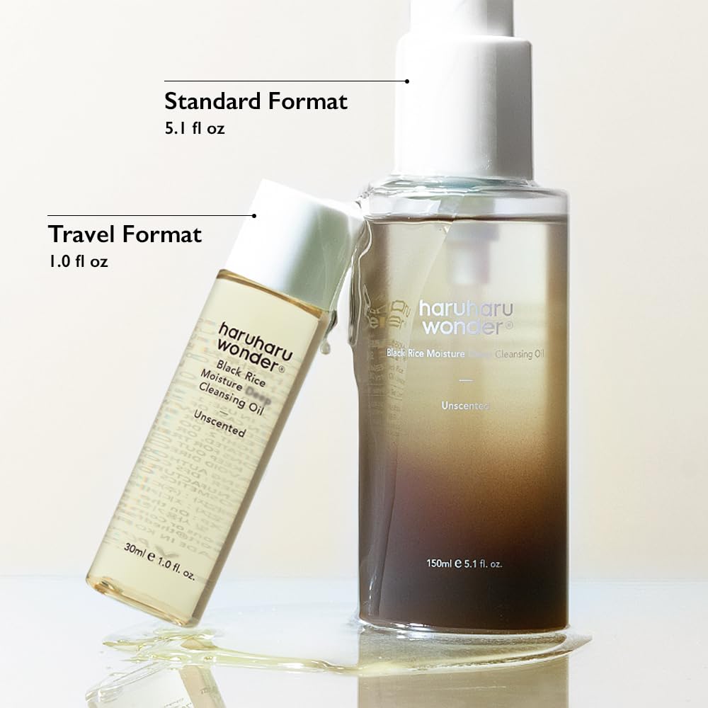 HARUHARU Wonder Black Rice Cleansing Oil supports double cleansing as first step