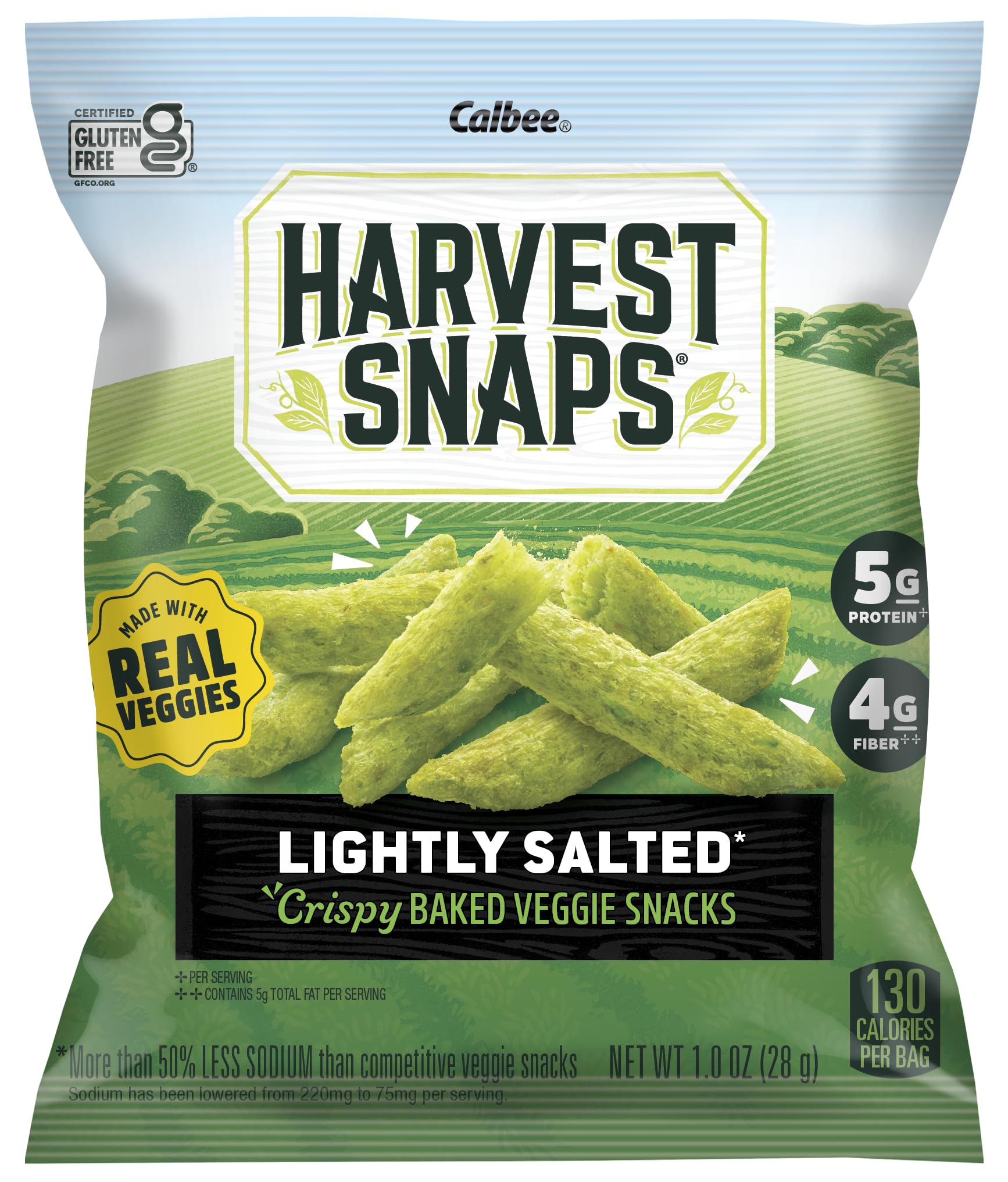 Harvest Snaps plant-protein snack highlighting baked, energy-friendly bite