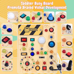 HarVow Busy Board lights provide bright patterns to engage toddlers.