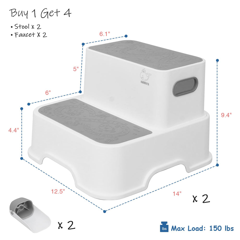 Harwaya kitchen-counter-use stool helps kids reach the sink safely