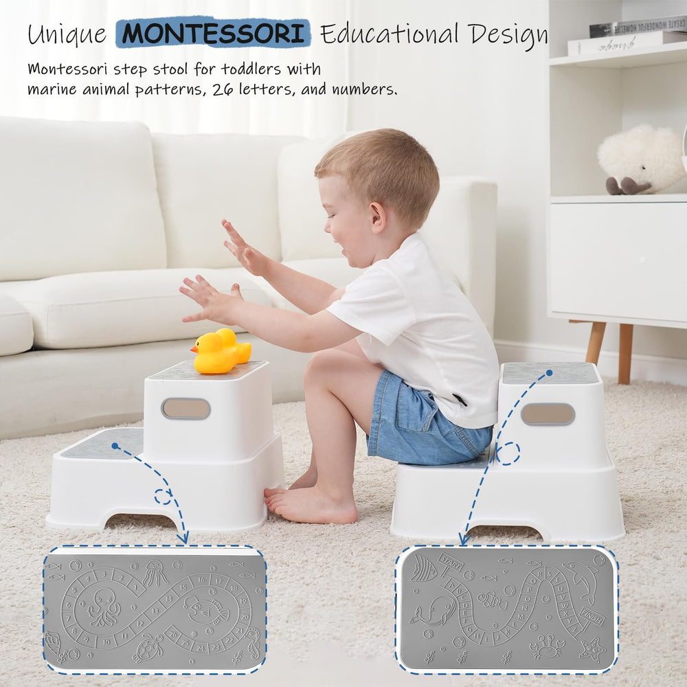 Harwaya potty-training-use stool supports independent bathroom routines
