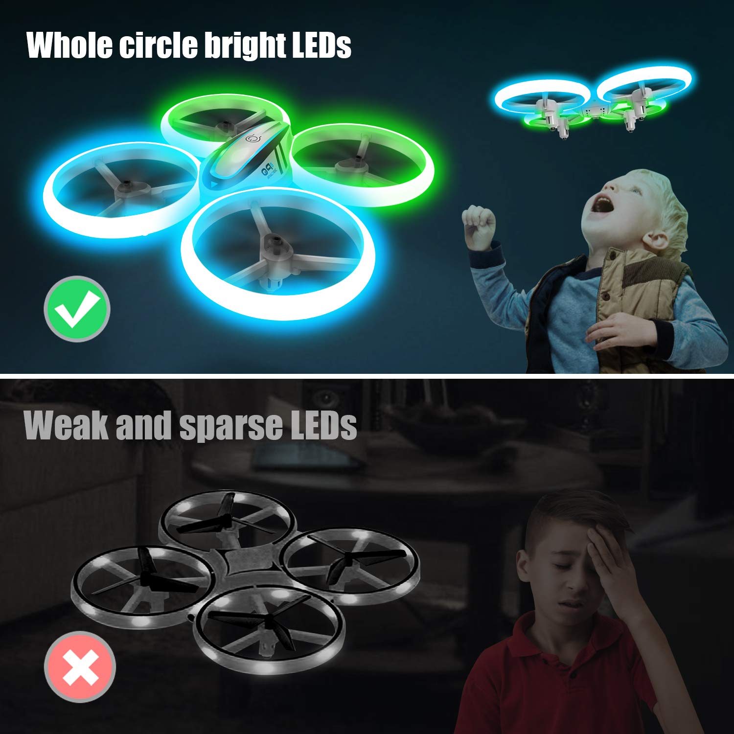 HASAKEE Q9s drone 360-degree flips and auto-rotation add tricks.